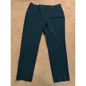 Talbots Chatham Ankle Pants Green Teal Size 14W NWT Career Preppy Dressy